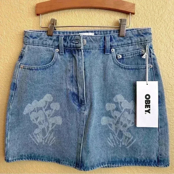 Obey Dresses & Skirts - Obey Denim Mini Skirt